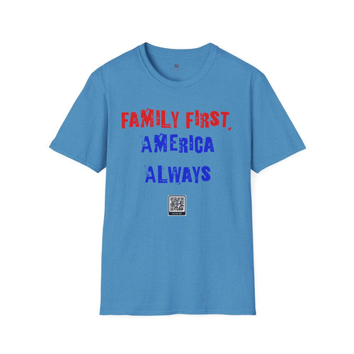 "America First, Family Always" Patriotic T-Shirt