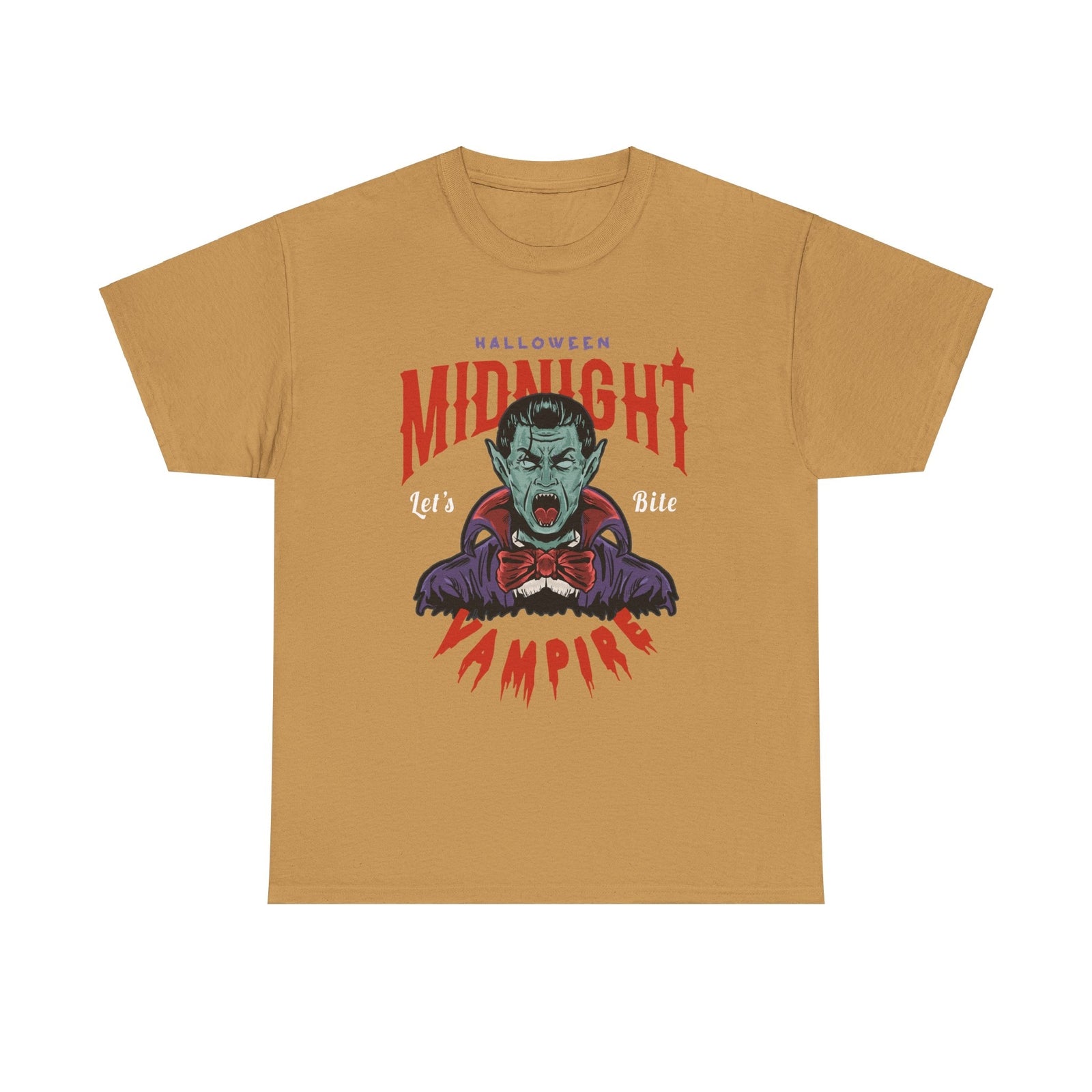 Halloween Midnight Let's Bite Vampire Tshirt  Costume October Trick Or Treat