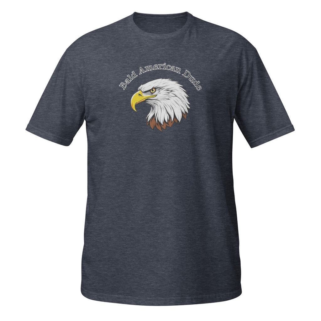 Bald American Dude Short-Sleeve Unisex T-Shirt Patriotic Eagle USA America Hair
