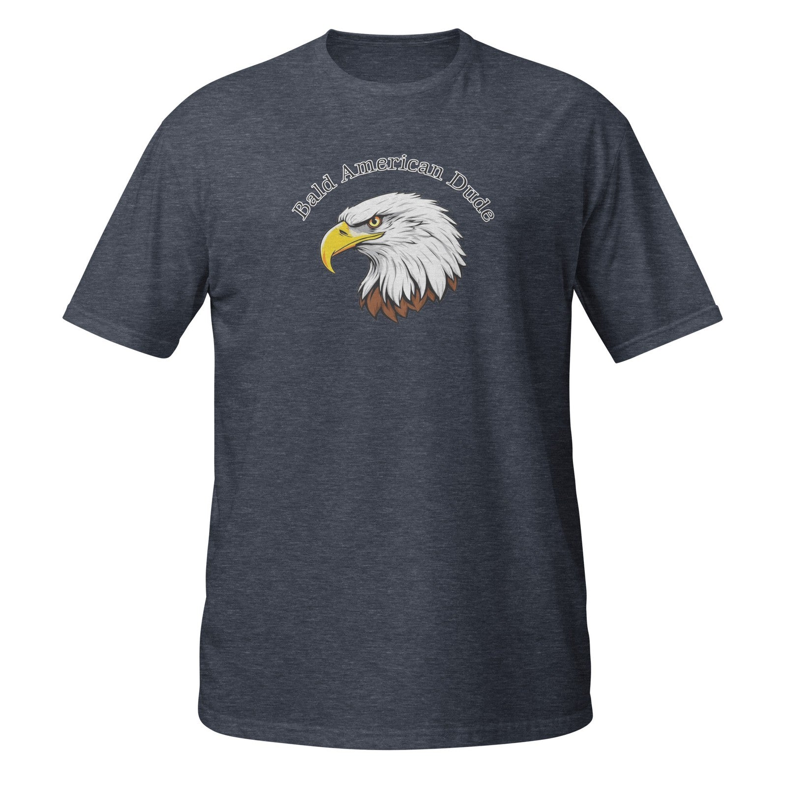 Bald American Dude Short-Sleeve Unisex T-Shirt Patriotic Eagle USA America Hair