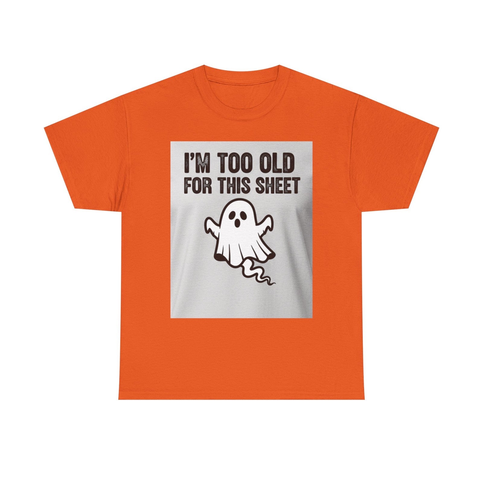 Funny Ghost Tee: Unisex Heavy Cotton Shirt for Halloween & Trick or Treat