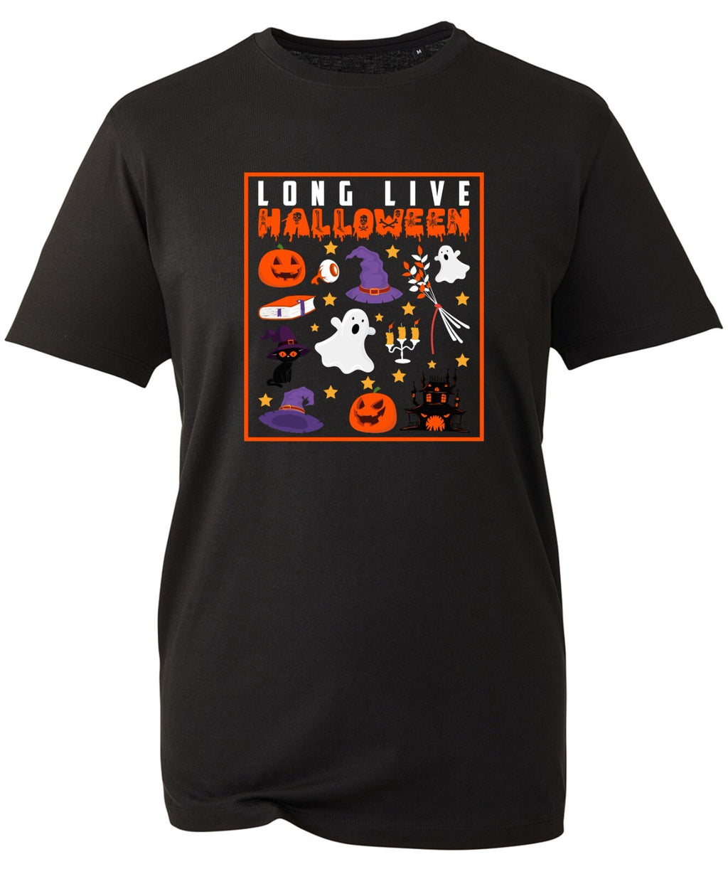Long Live Halloween T-Shirt Horror Witch Cats Magic Scary Nightmare Ghost Boo
