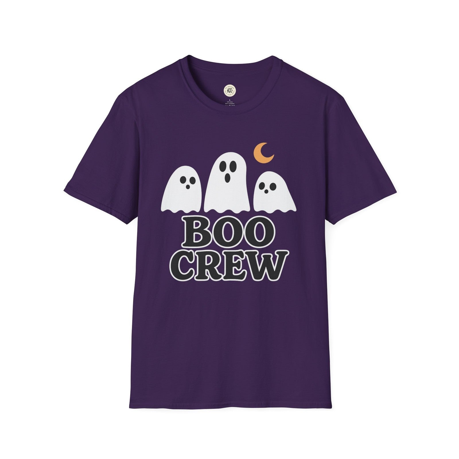 Boo Crew Halloween Unisex T-Shirt, Scary Ghost Trick or Treat Costume Tee