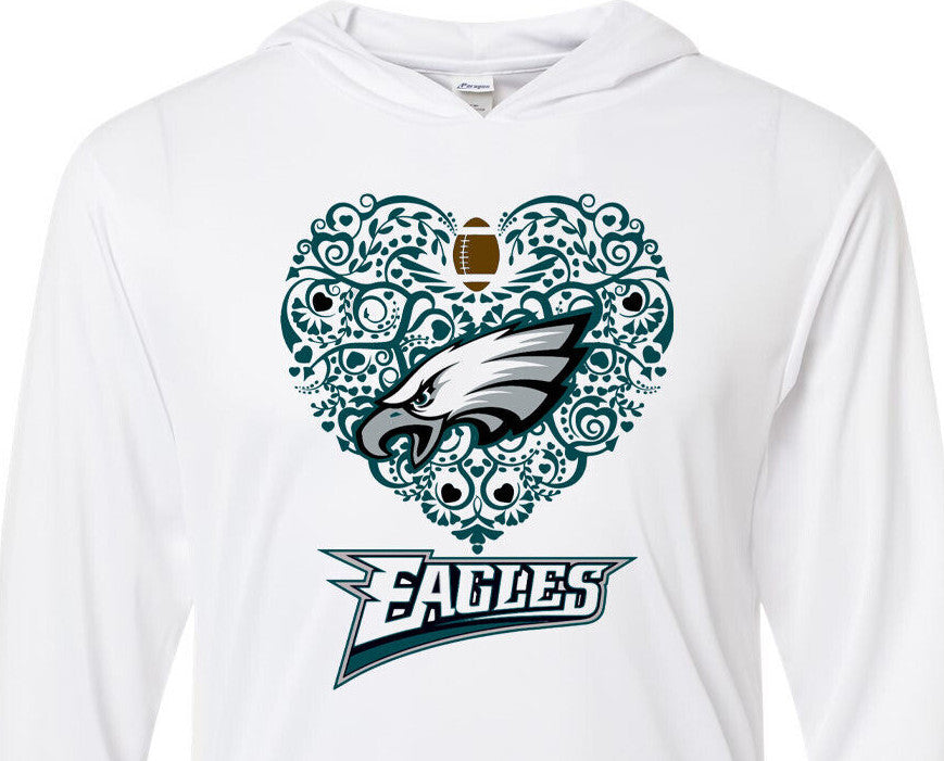 Heart of the Eagles - Philadephia - Fast Shipping - Lg Sleeve T-Shirt Hoodie