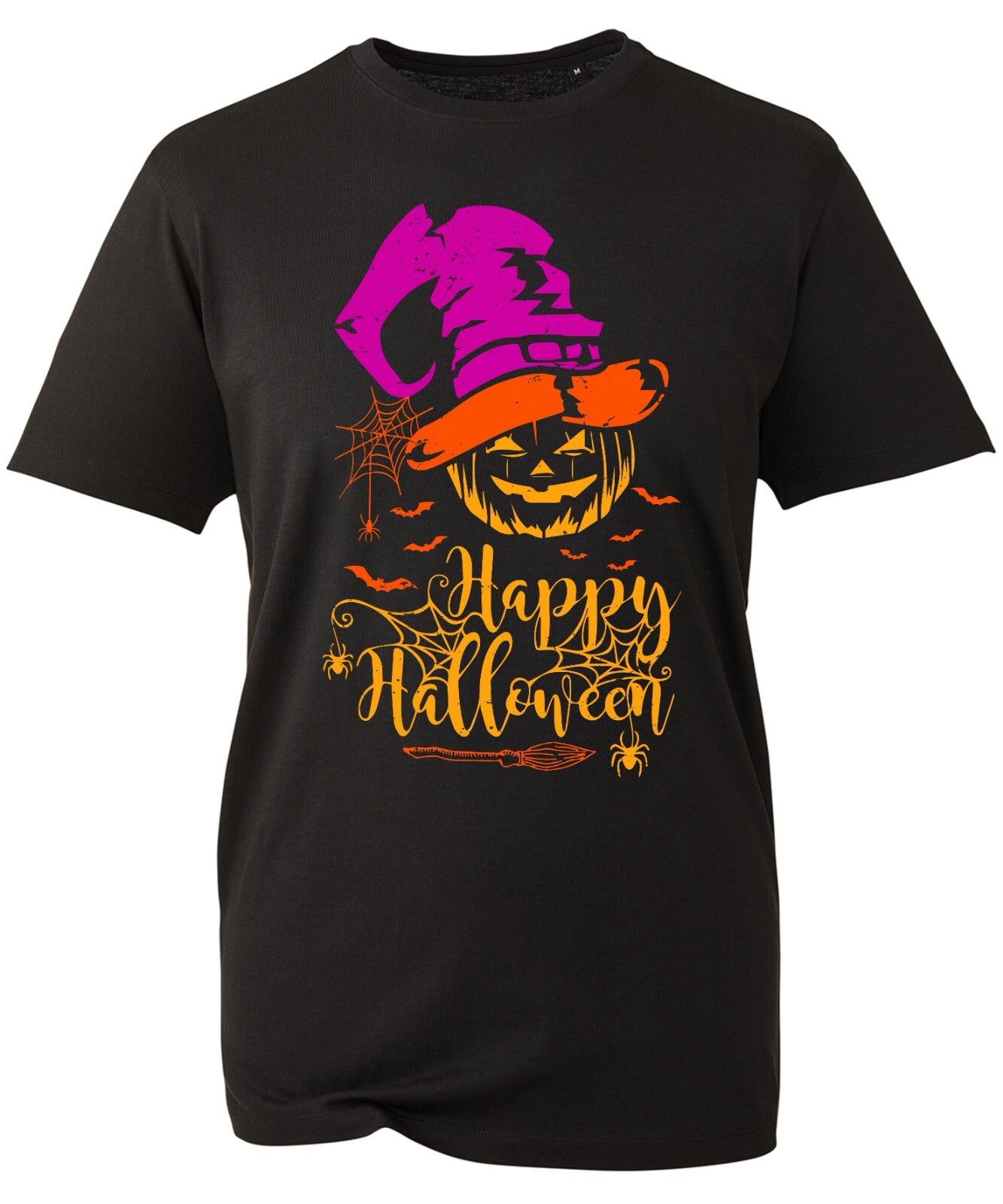 Happy Halloween T-Shirt Horror Pumpkin Witch Scary Magic Hat Nightmare Gift Top