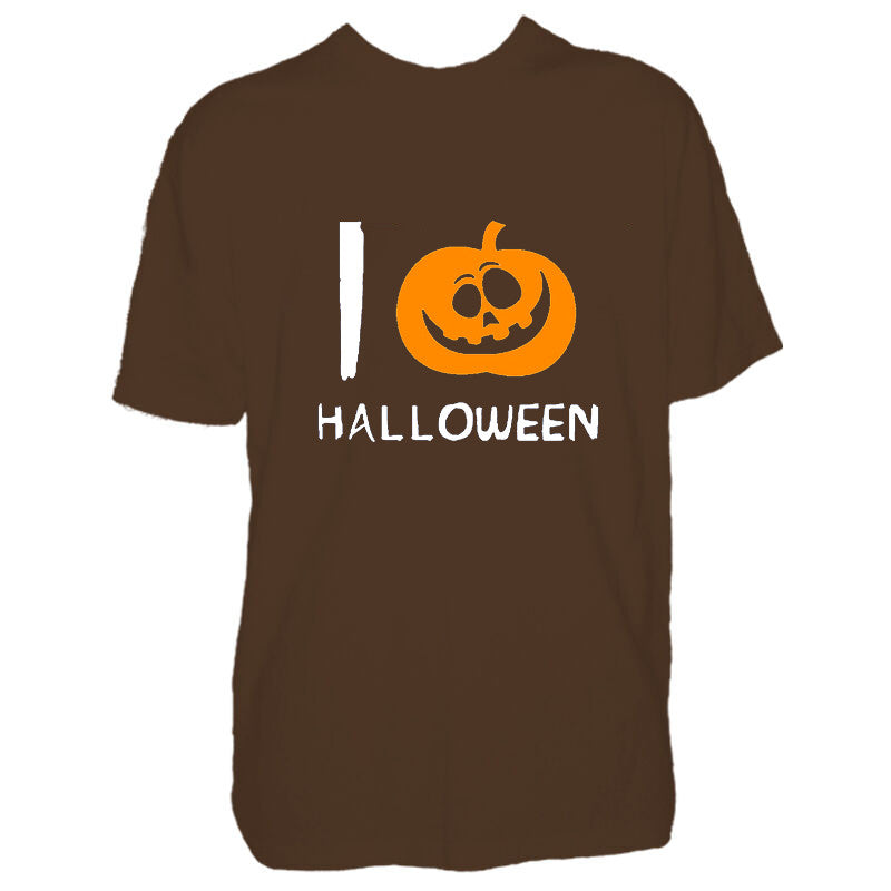 Mens I Love Halloween Tshirt - New Pumpkin Heart Trick Or Treat Costume T Shirt