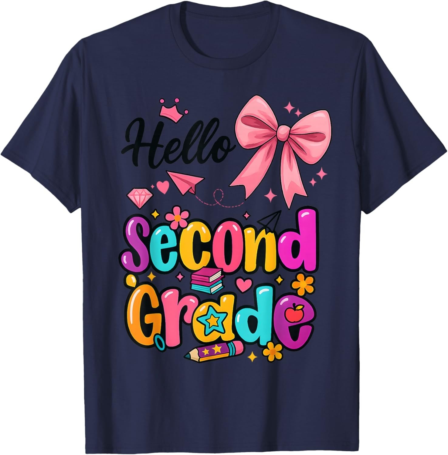 Hello Second Grade Preppy Back to School Boy Girl TeacherTee T-Shirt Hoodie