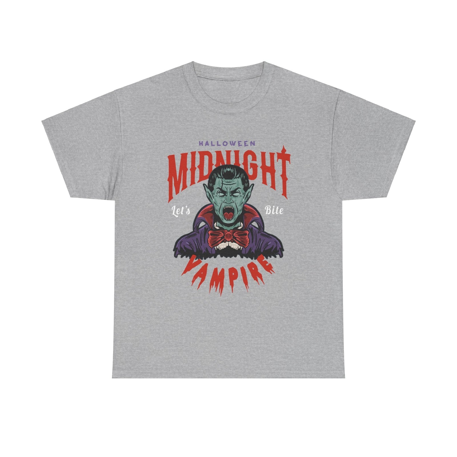 Halloween Midnight Let's Bite Vampire Tshirt  Costume October Trick Or Treat