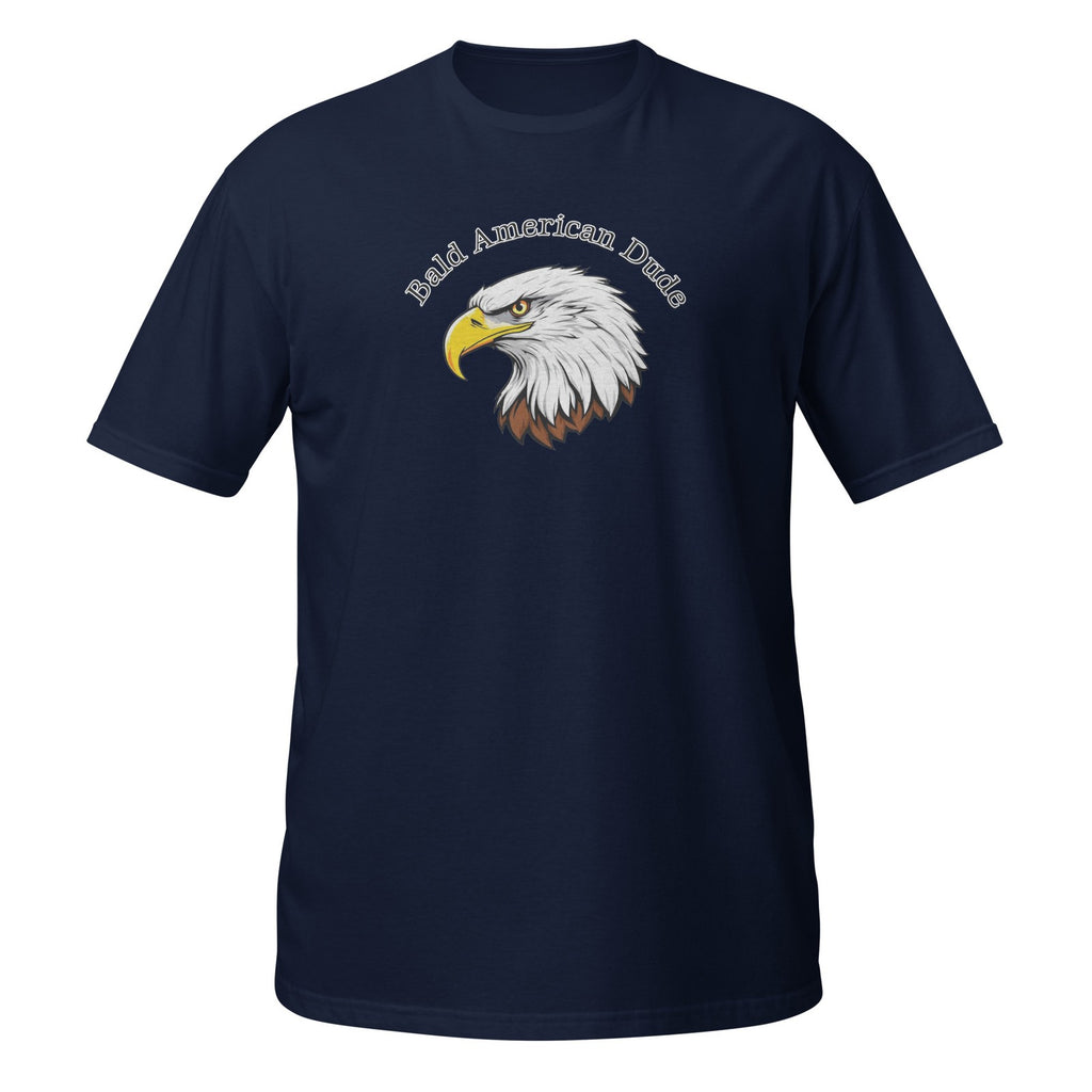Bald American Dude Short-Sleeve Unisex T-Shirt Patriotic Eagle USA America Hair