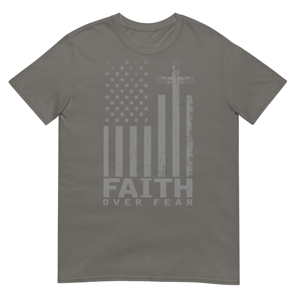 America Pride US Flag Faith Over Fear Prayer T-Shirt
