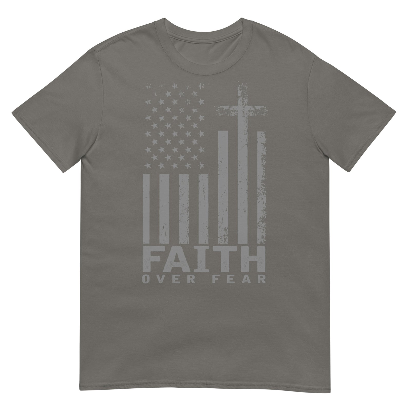 America Pride US Flag Faith Over Fear Prayer T-Shirt
