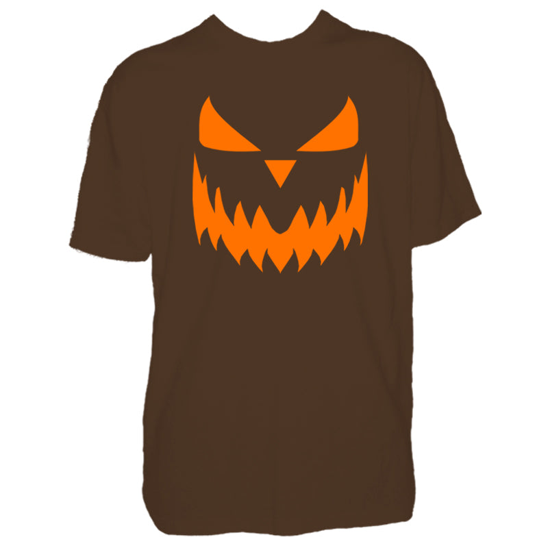 Mens Halloween Pumpkin Face Tshirt - New Scary Trick Or Treat Costume Shirt