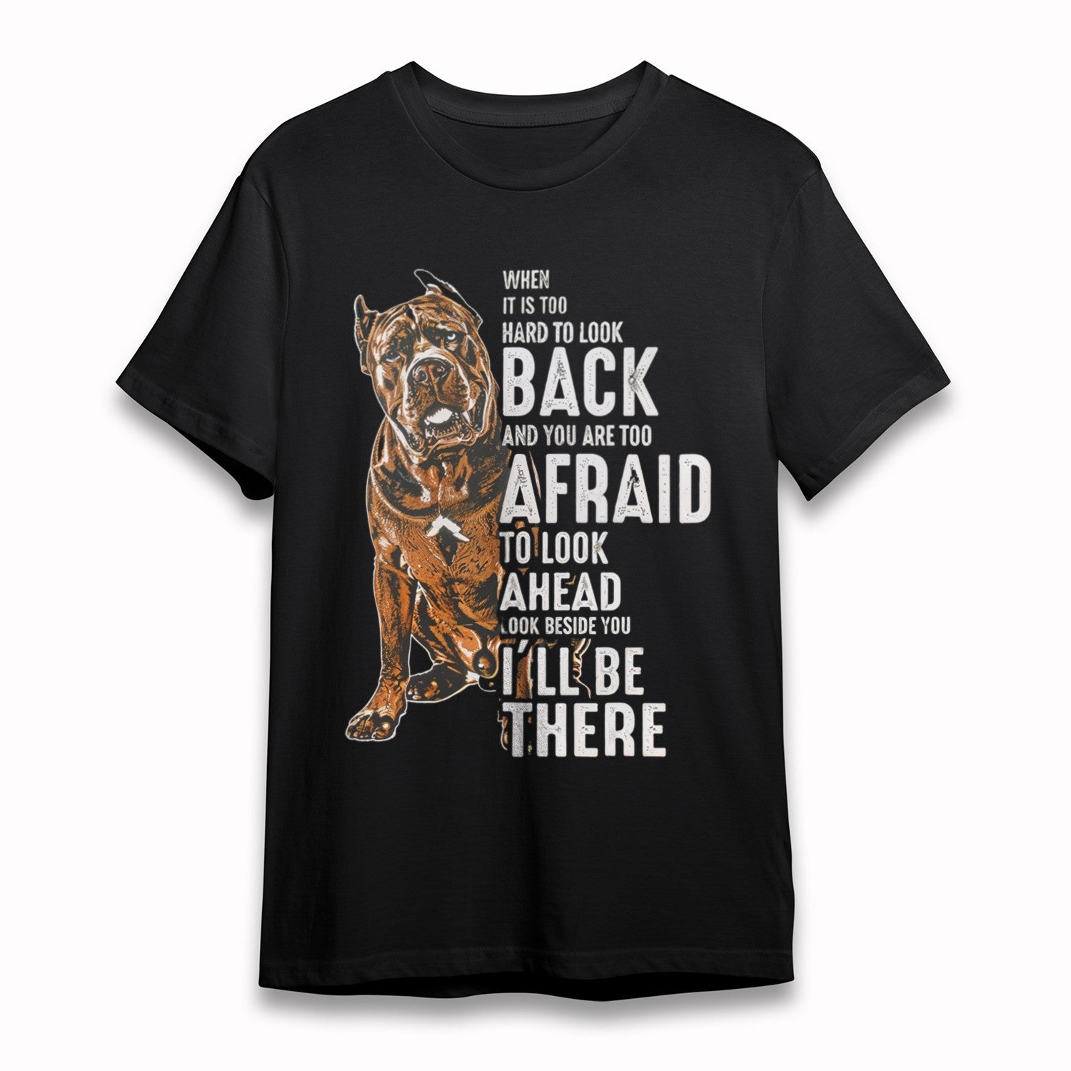 Women's Breathable Classic T-Shirt When Hard To Look Back Pet Inspirational Tee