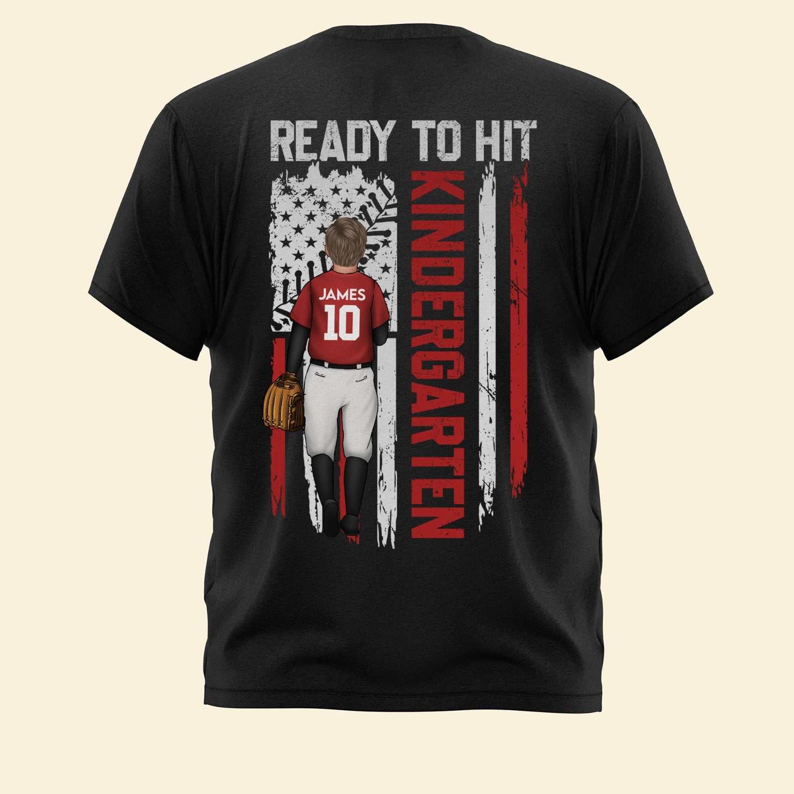 Ready To Hit School  Personalized Back Printed Shirt