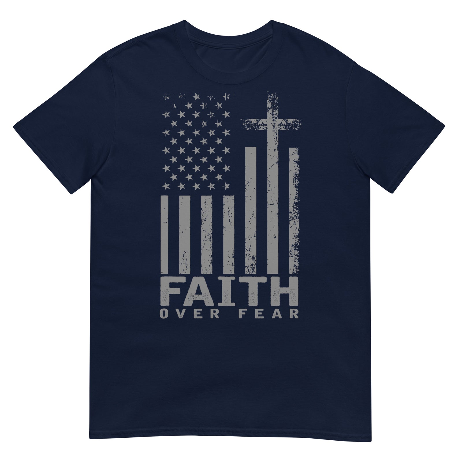 America Pride US Flag Faith Over Fear Prayer T-Shirt