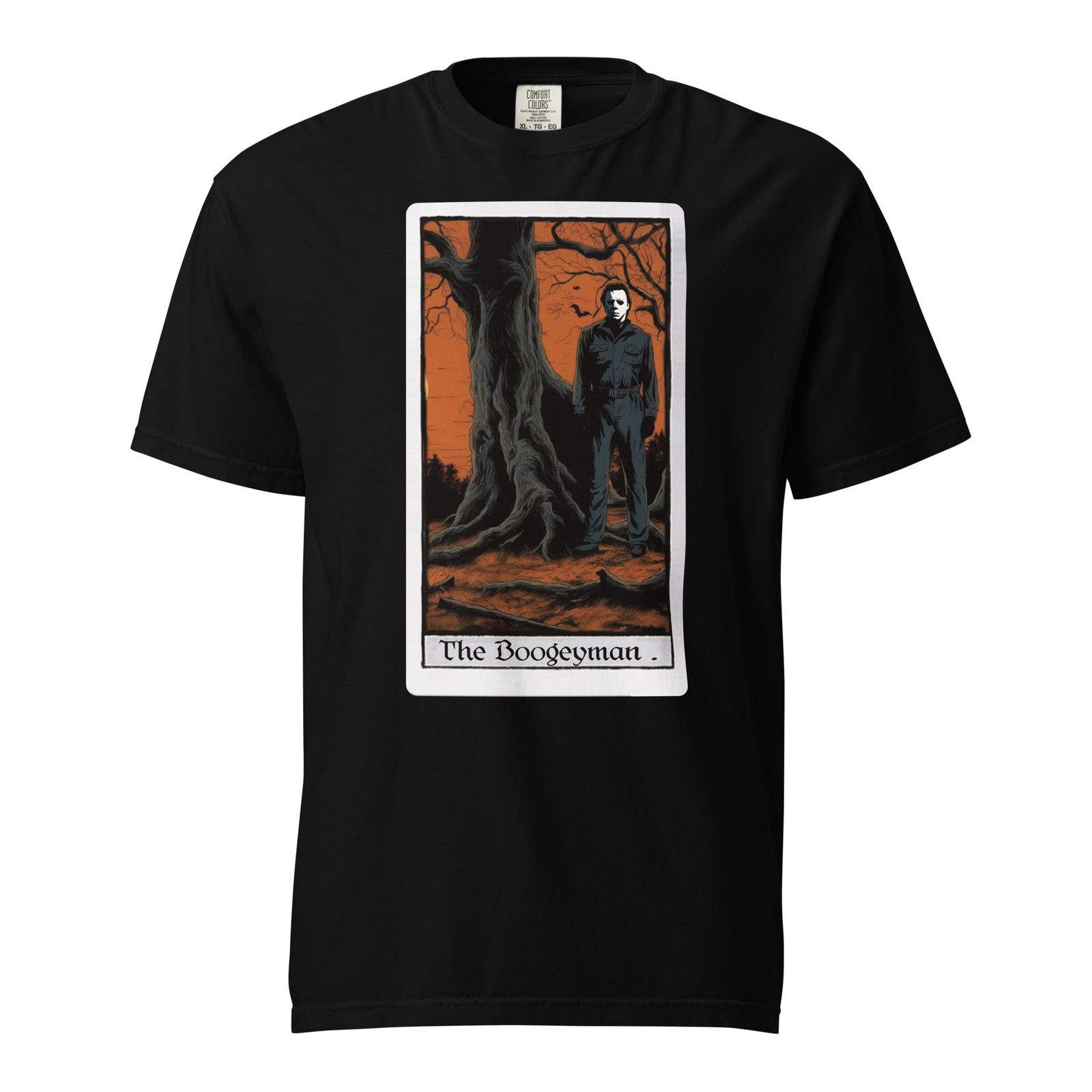 Men's Black T-Shirt Michael Myers Tarot Card Halloween 1978 Pumpkin Fall/Winter