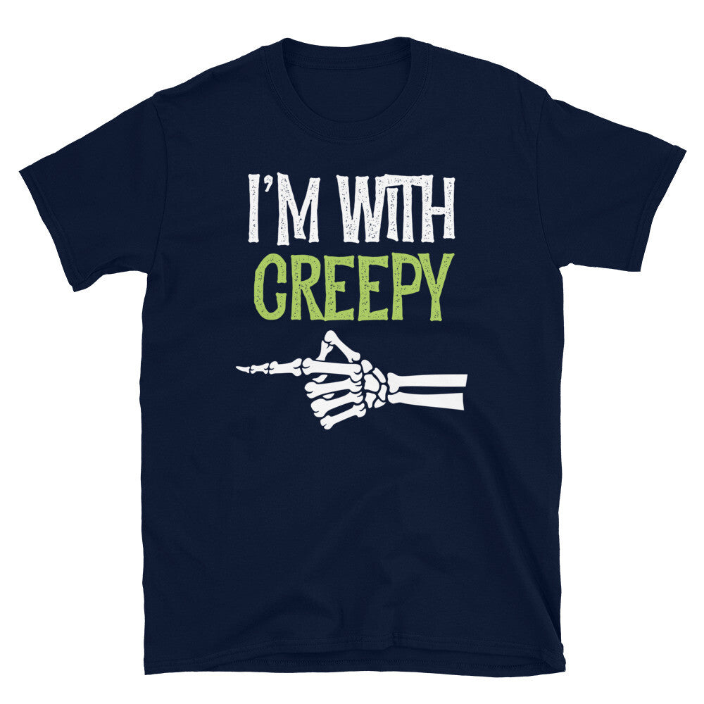 I'm With Creepy Halloween Party Trick or Treat Short-Sleeve Unisex T-Shirt