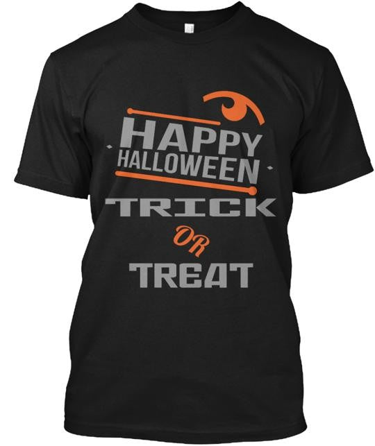 Trick Or Treat Halloween Funny T-Shirt Made in the USA Size S to 5XL