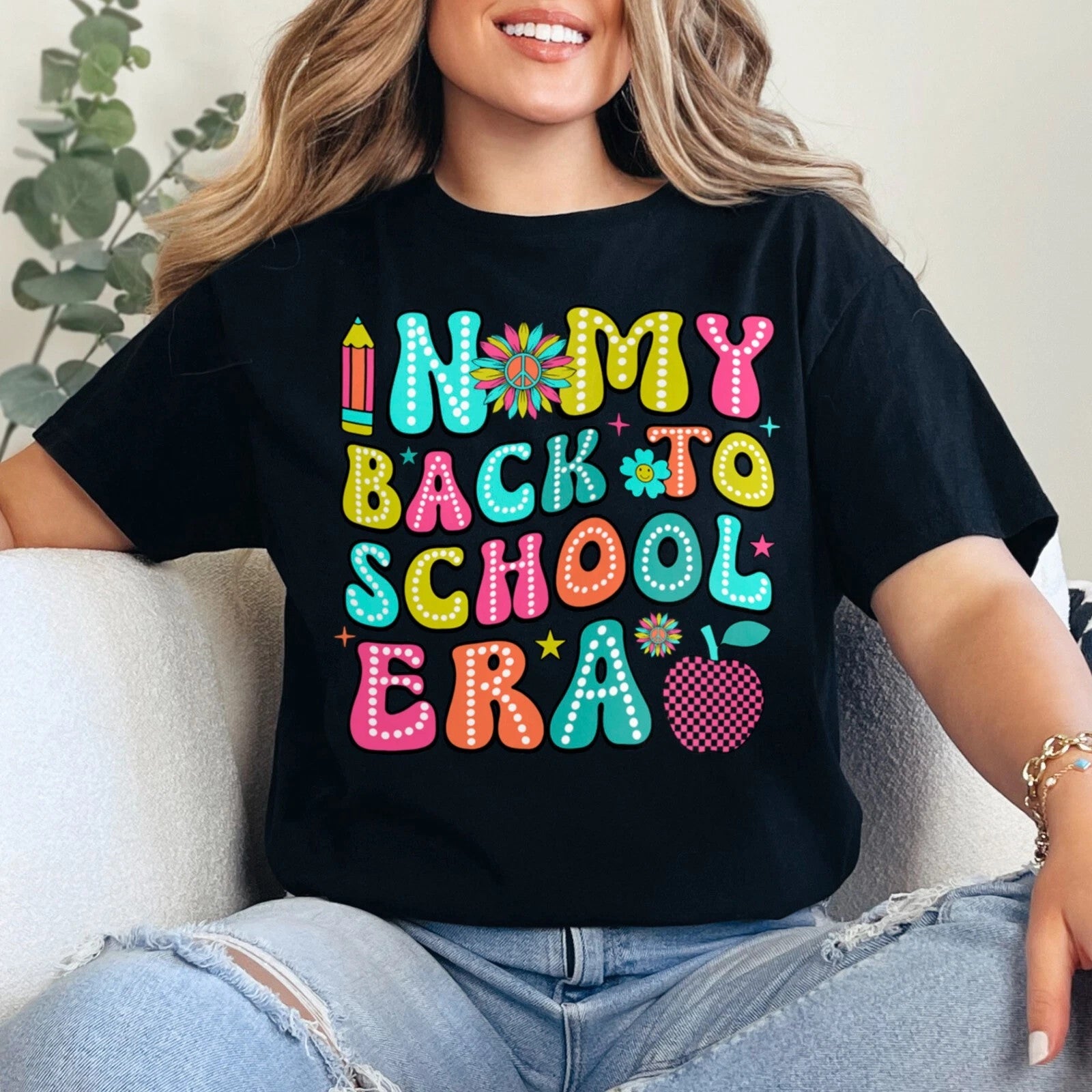 In My Back To School Era Shirt, First Day Of School Shirt T-Shirt Black