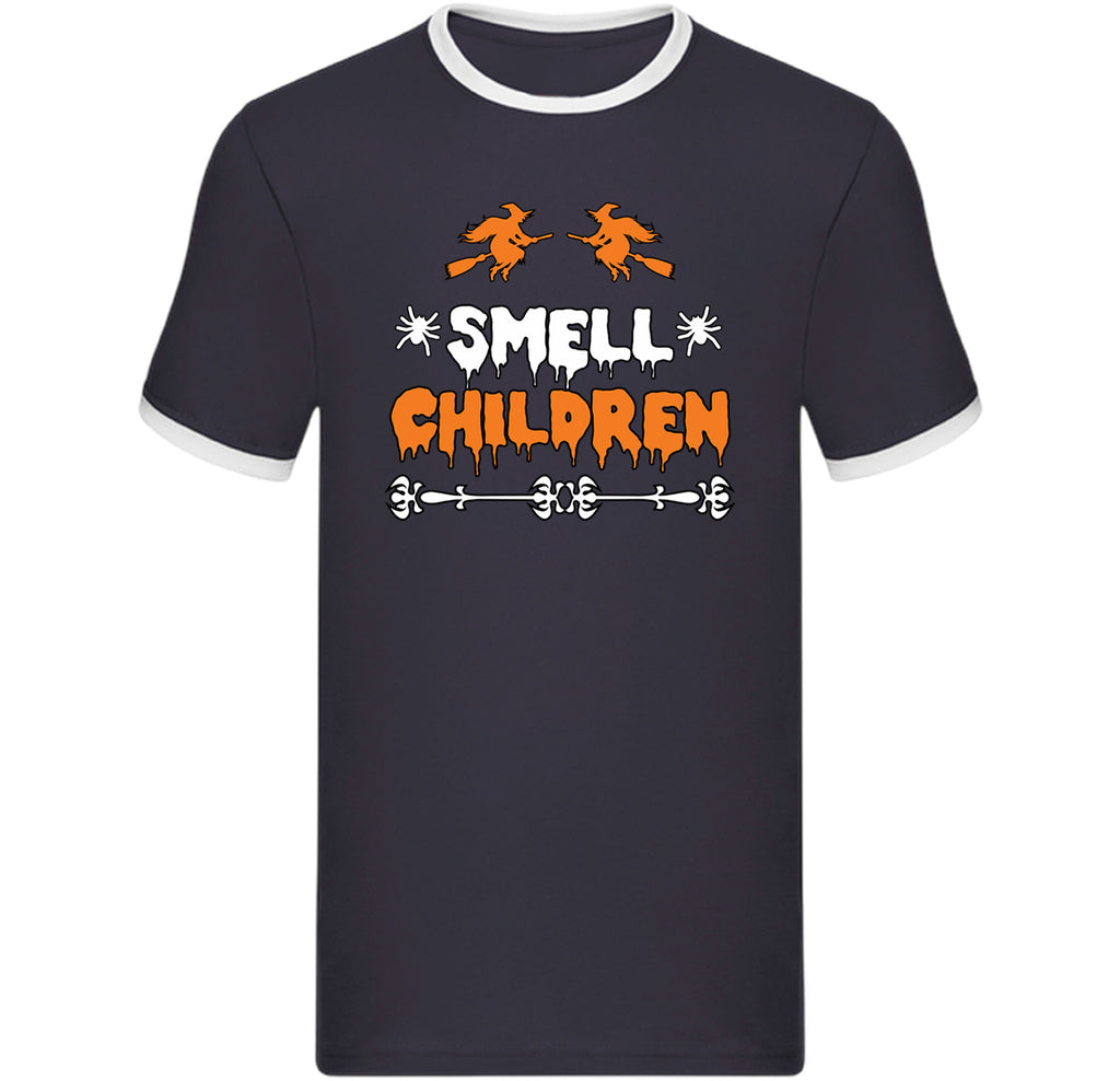 Funny Halloween Ringer T Shirt,I Smell Children Witches Ringer,Trick-or-Treat