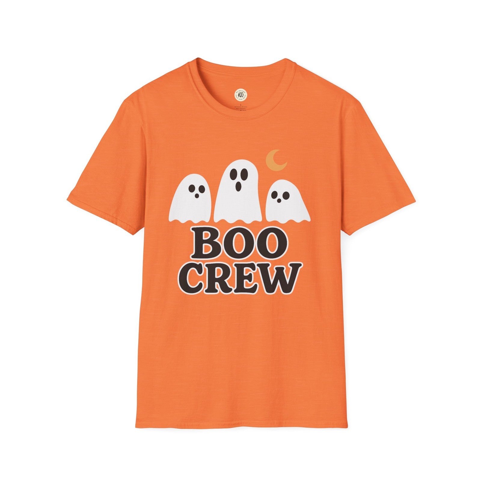 Boo Crew Halloween Unisex T-Shirt, Scary Ghost Trick or Treat Costume Tee