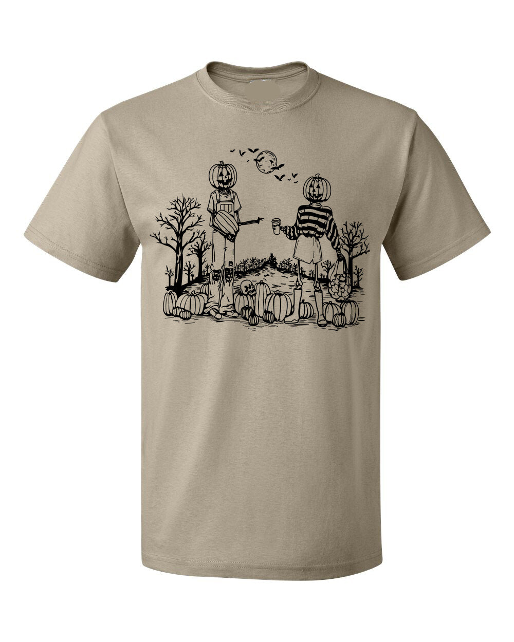 Vintage Pumpkins Pumpkin Patch Halloween Trick Or Treating Graphic Tee Shirt