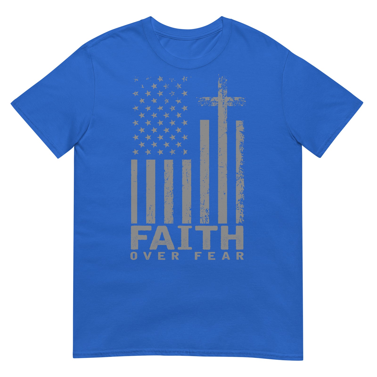 America Pride US Flag Faith Over Fear Prayer T-Shirt