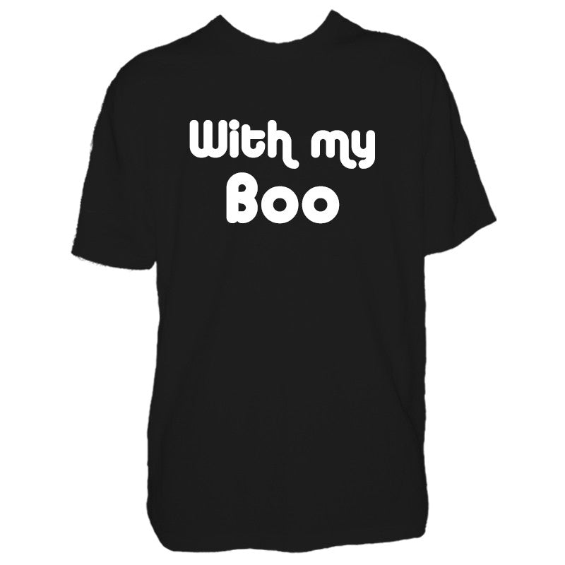 Mens Halloween Tshirt - With My Boo Party Night Trick Or Treat Costume T Shirt