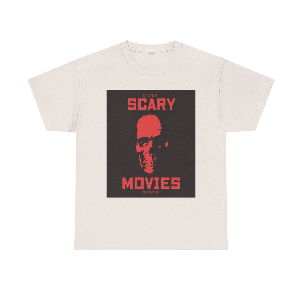 Scary Movies on Halloween T shirt skul red party costume october 31 trickortreat
