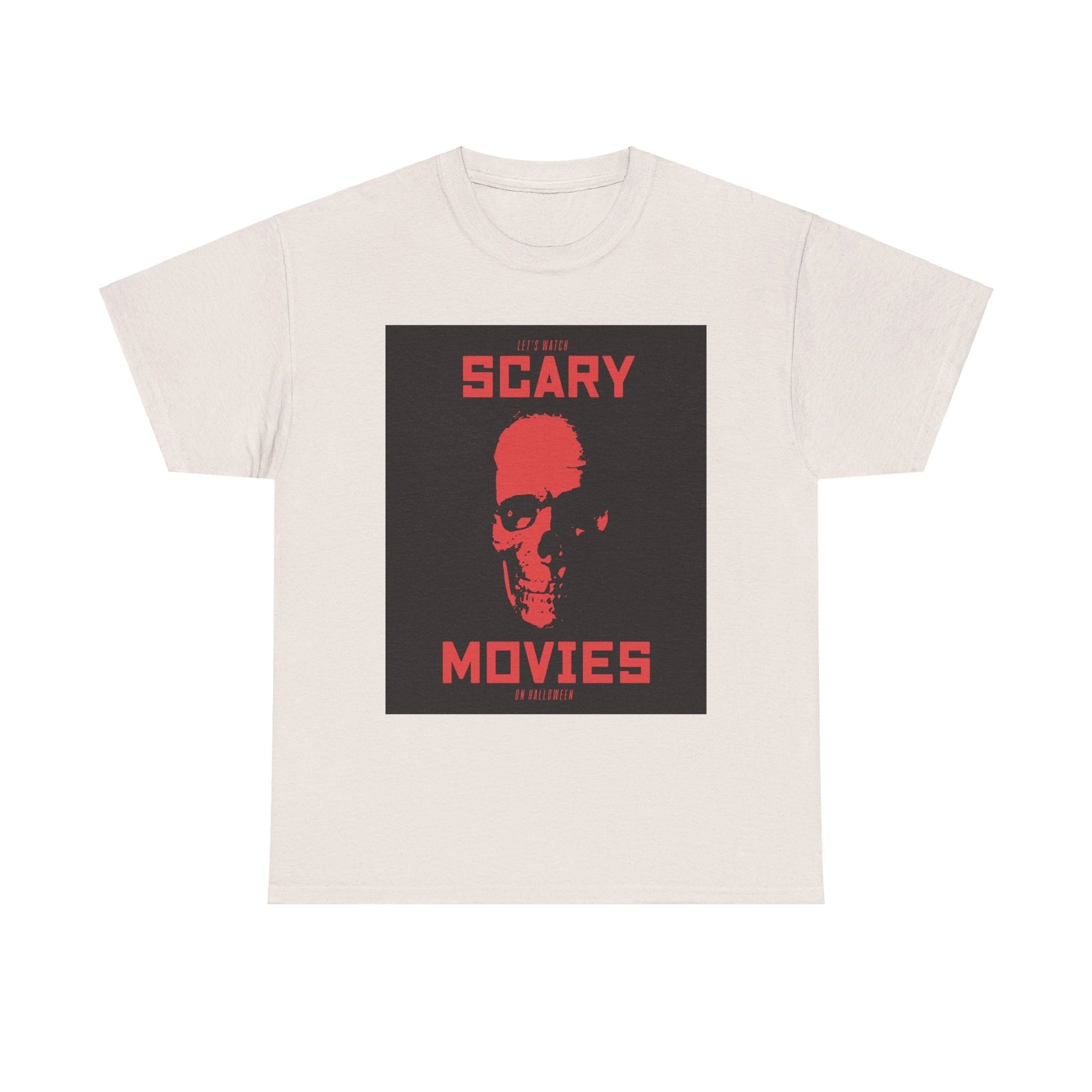Scary Movies on Halloween T shirt skul red party costume october 31 trickortreat