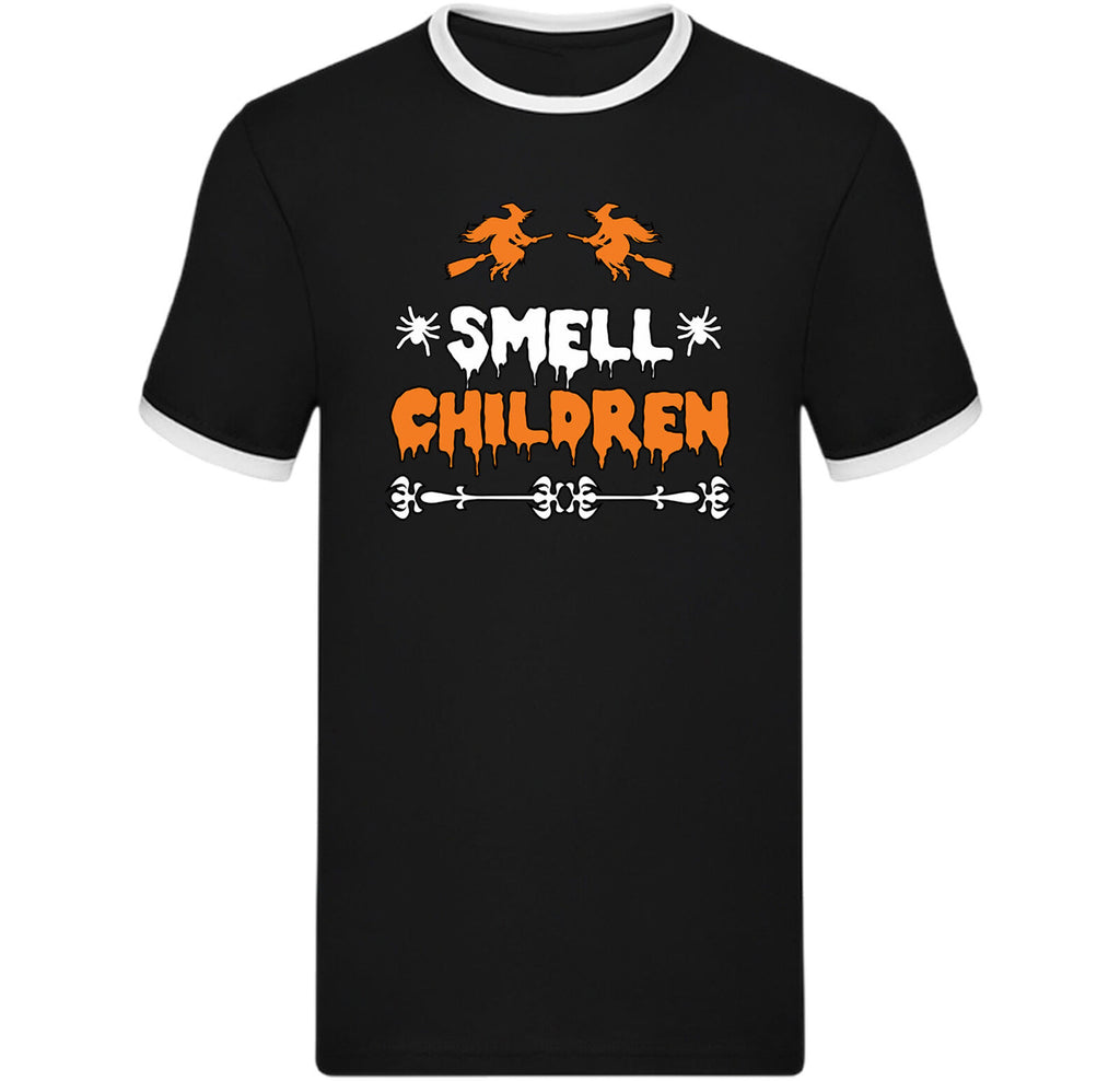 Funny Halloween Ringer T Shirt,I Smell Children Witches Ringer,Trick-or-Treat
