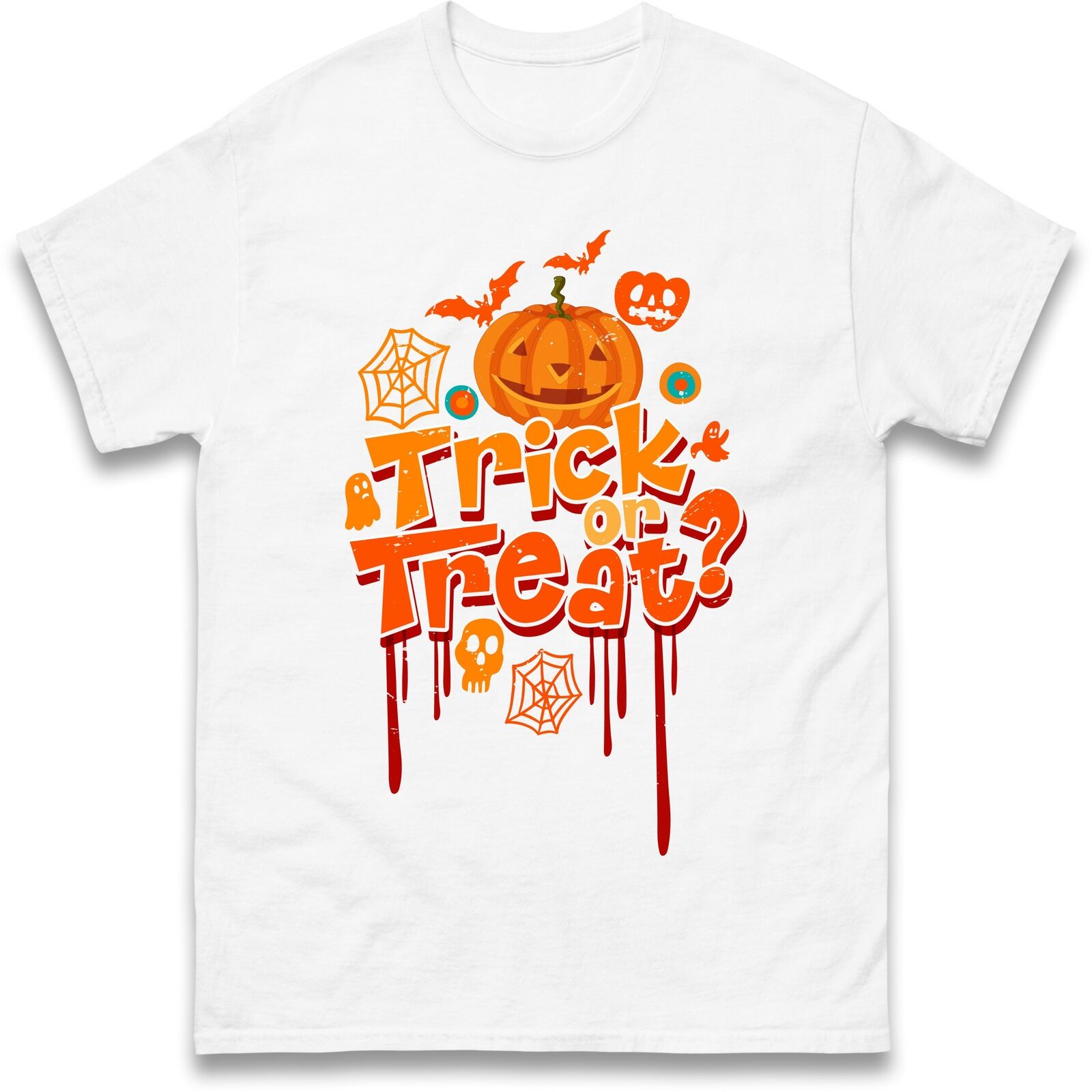 Trick or Treat Halloween T Shirt,Halloween Scary Character night Party,Spooky