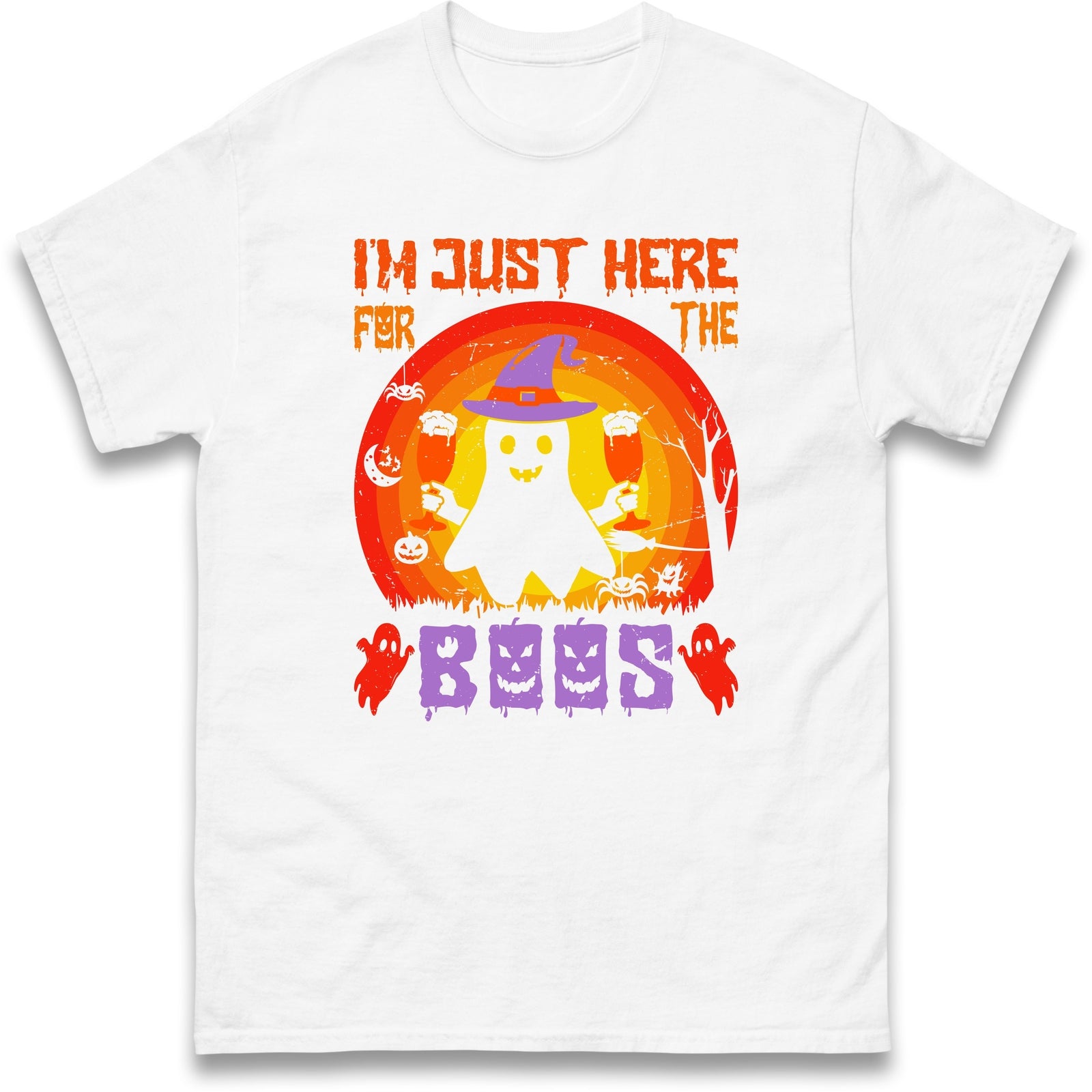 I'm Just Here For The Boos Halloween Bear Party T Shirt,Halloween Scary night