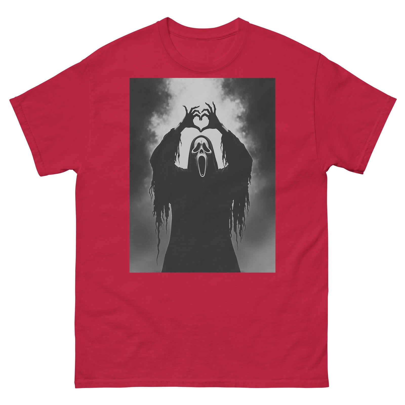 Ghost Heart Hands Scary Face Horror Poster Halloween T-Shirt