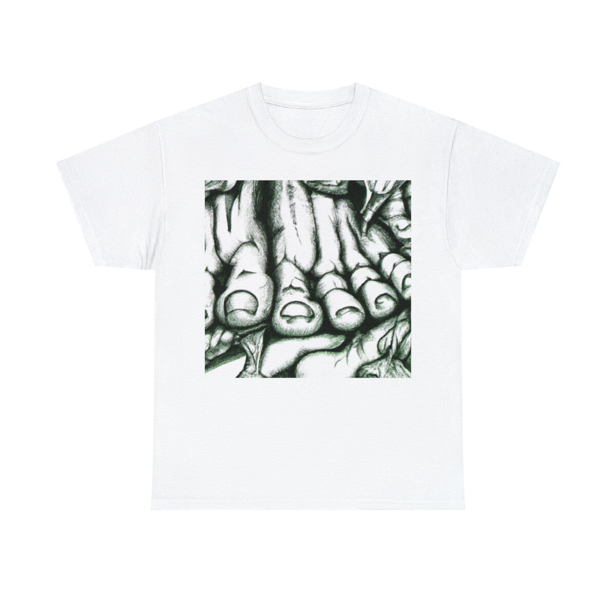 Scary Dark Fantasy Horror T Shirt Halloween Gross Feet Disturbed Streetwear Emo