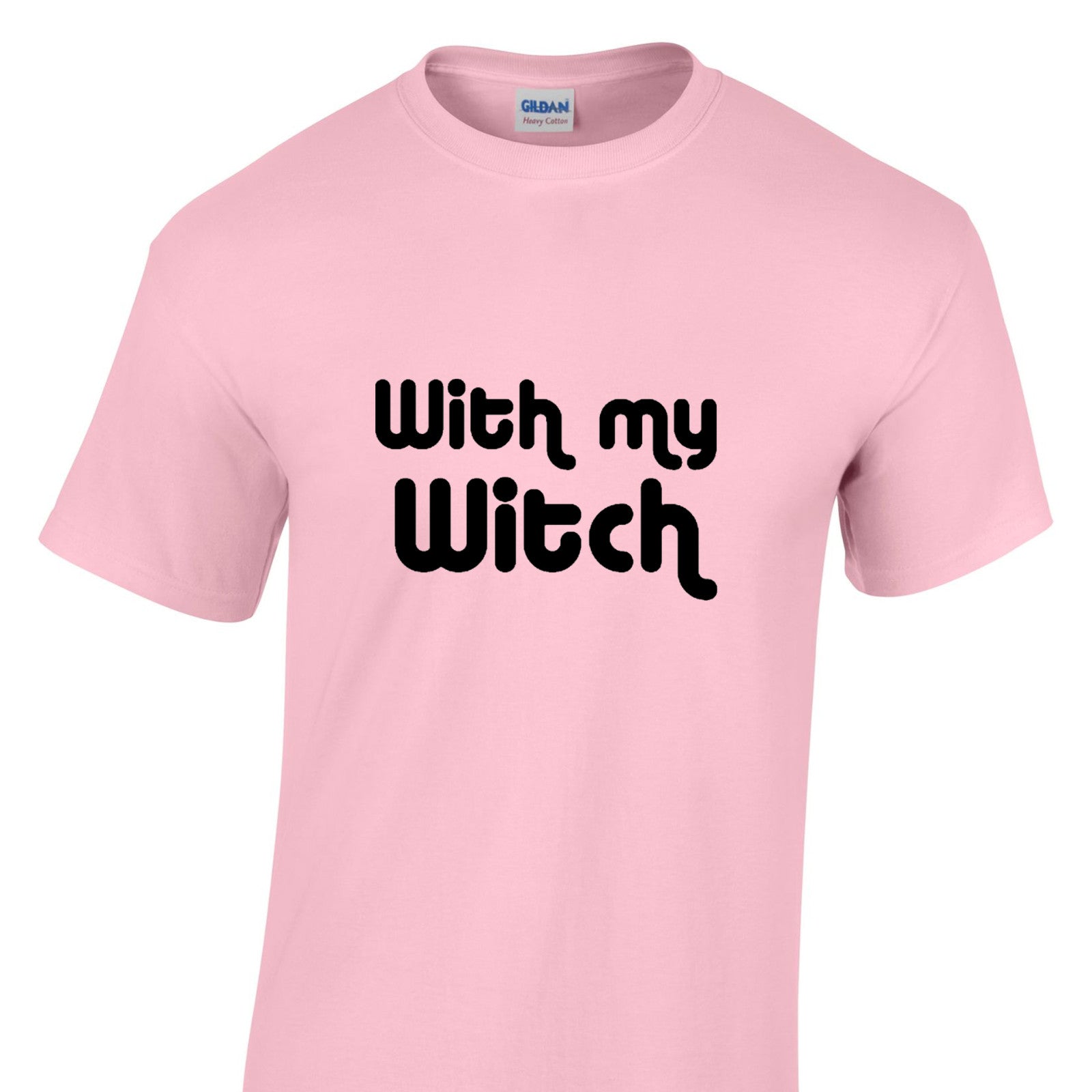 Mens Halloween Tshirt - With My Witch Party Night Trick Or Treat Costume T Shirt
