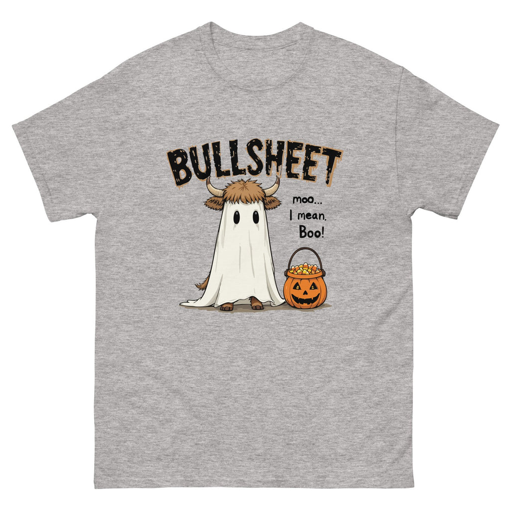 Bullsheet Mens Funny Halloween T-Shirt Trick or Treat 100%  Cotton Tee