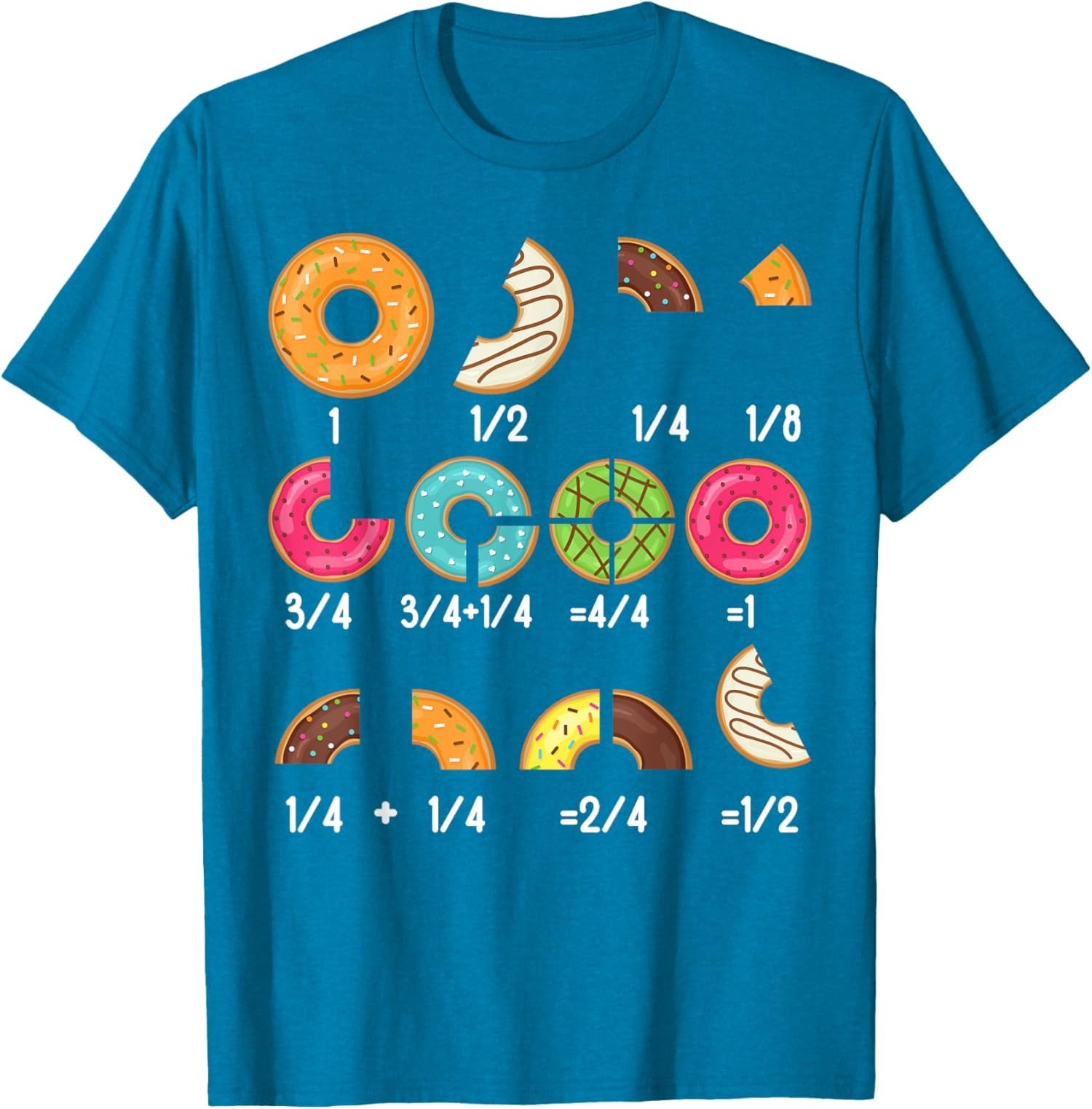 Donut Fraction Math Teachers Back To School Unisex T-Shirt