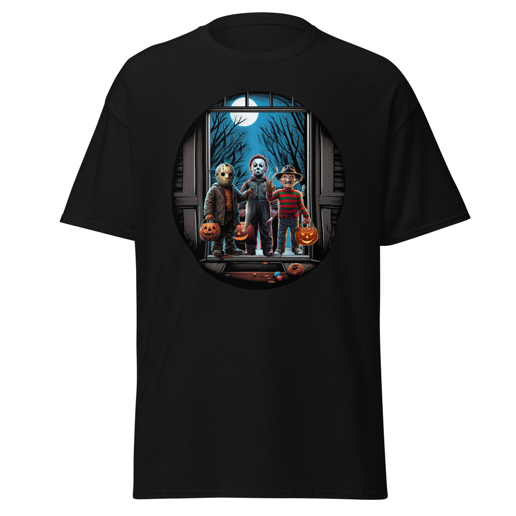 Freddy, Jason, Michael Trick-or-Treating T-Shirt Horror Icons on Halloween Night