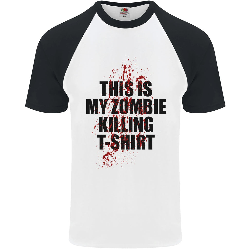 This Is My Zombie Killing Halloween Horror Mens S/S Baseball T-Shirt