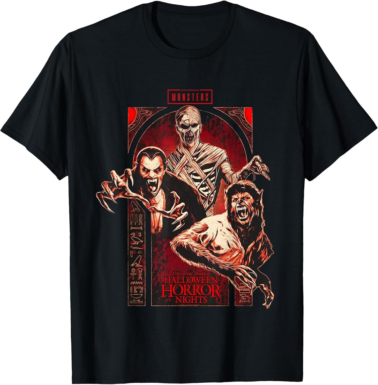 Halloween Horror Nights HHN Universal Monsters T-Shirt Gift All Size