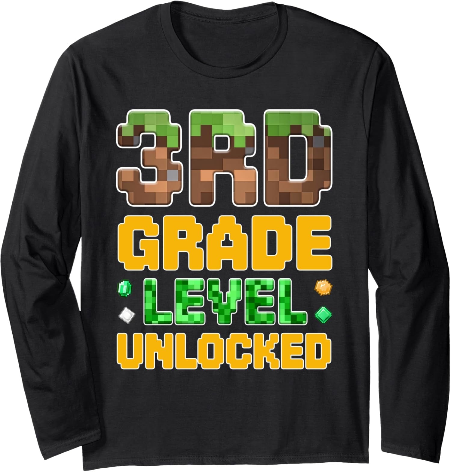 Back to School 3rd Grade Gamer First Day of School Long Sleeve Tshirt