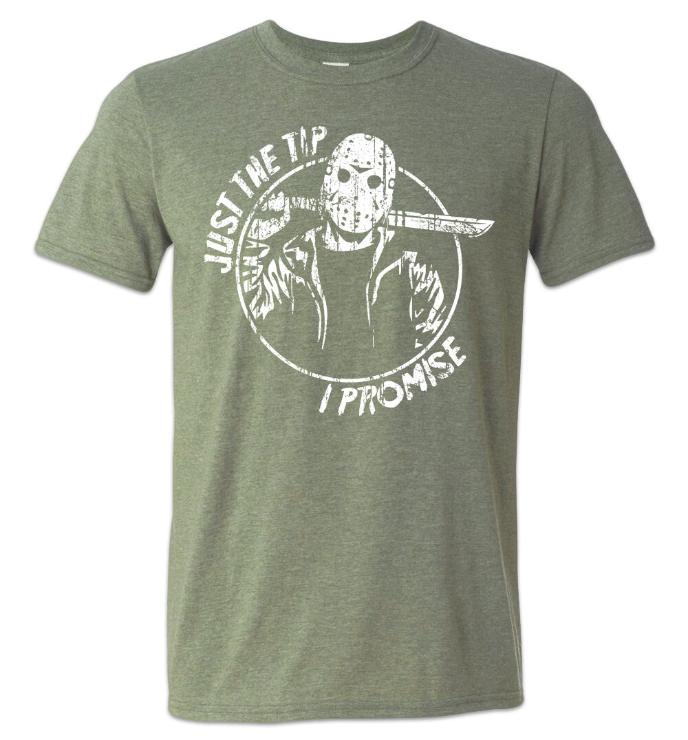 Jason Voorhees Just The Tip Halloween Shirt Friday The 13th TGIF Mamas Boy Retro