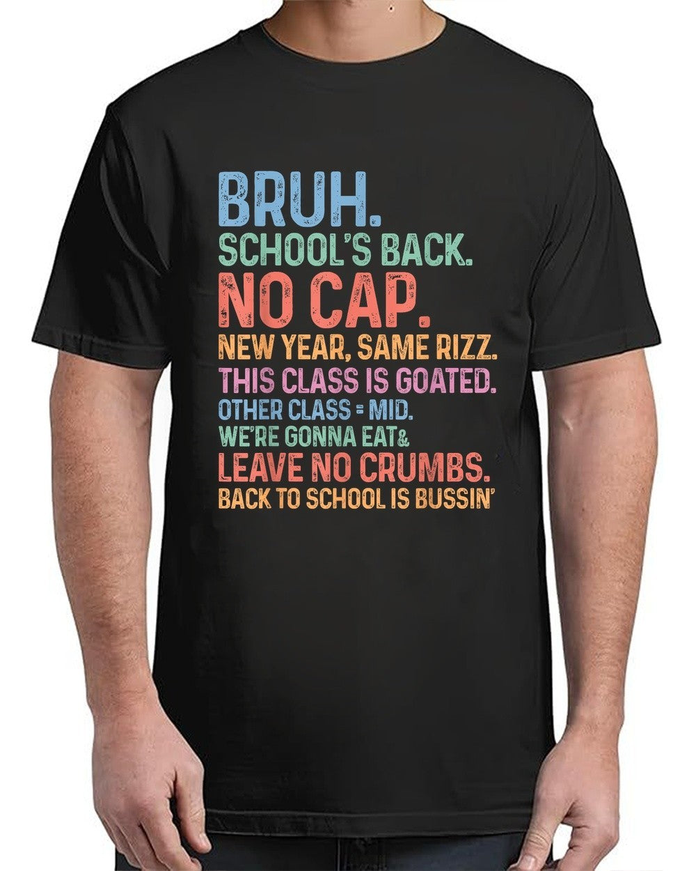 Skibidi Back To School’s Back No Cap Rizz Class Is Goated Adult S-4XL T-Shirt