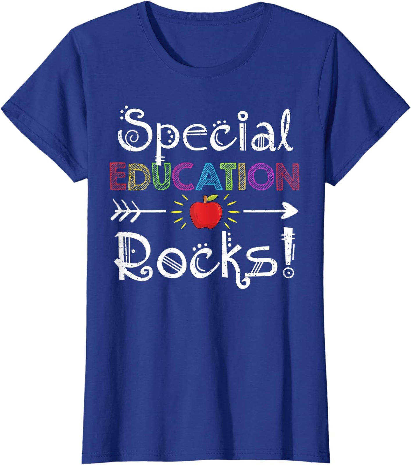 Special Education Rocks Teacher Back To School Ladies' Crewneck T-Shirt