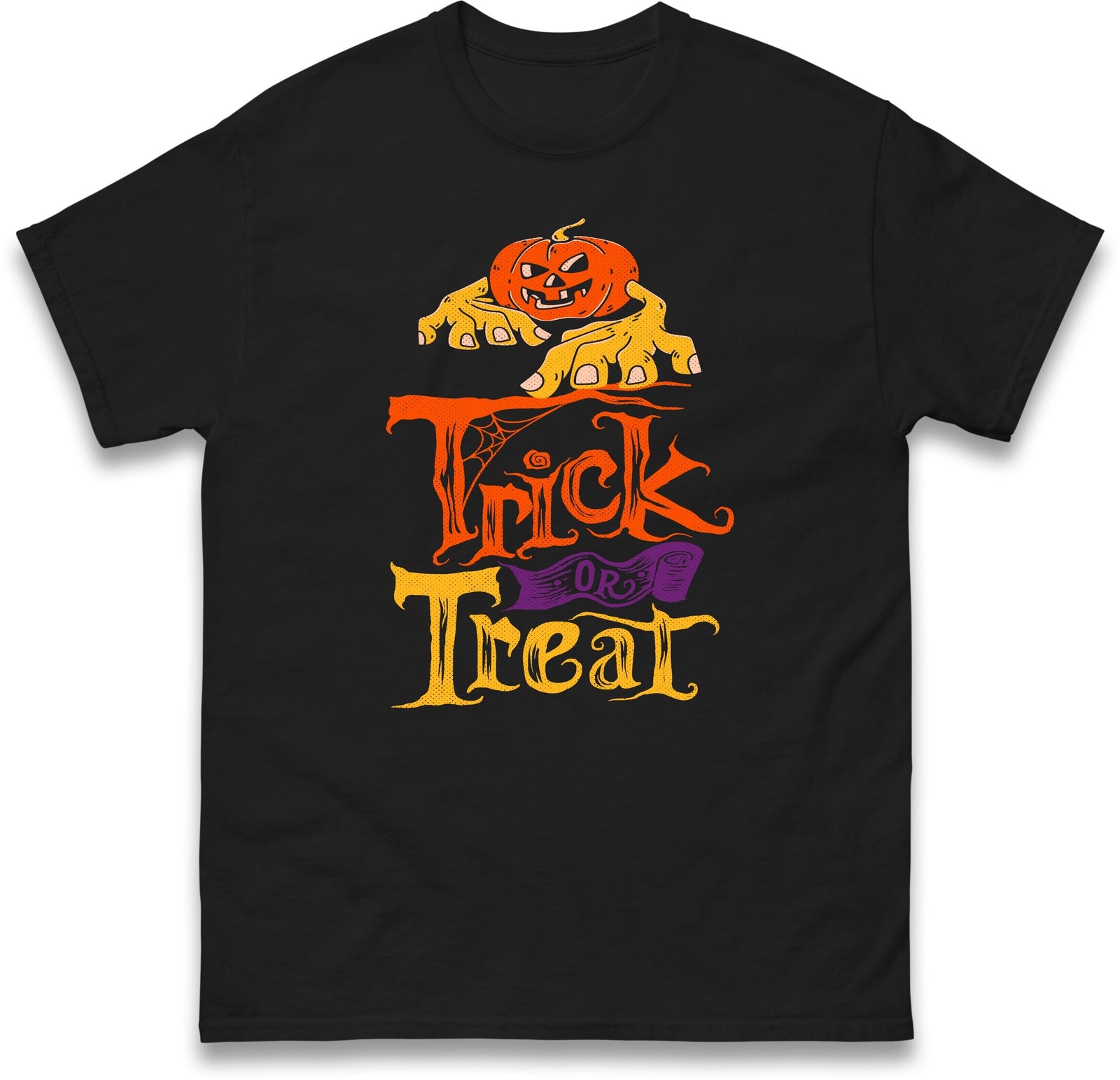 Trick or Treat Halloween Pumpkin Design T Shirt,Halloween Scary night Gift Top