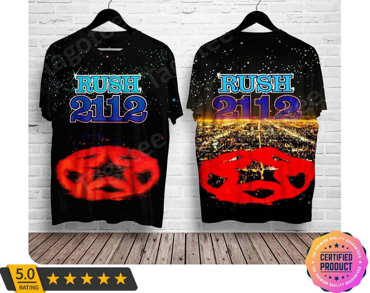 Rush 2112 Studio Album 3D T-Shirt