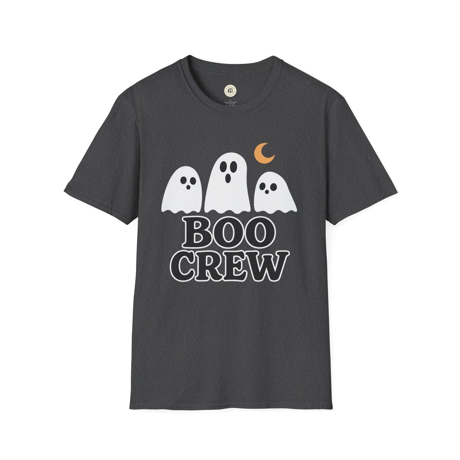 Boo Crew Halloween Unisex T-Shirt, Scary Ghost Trick or Treat Costume Tee