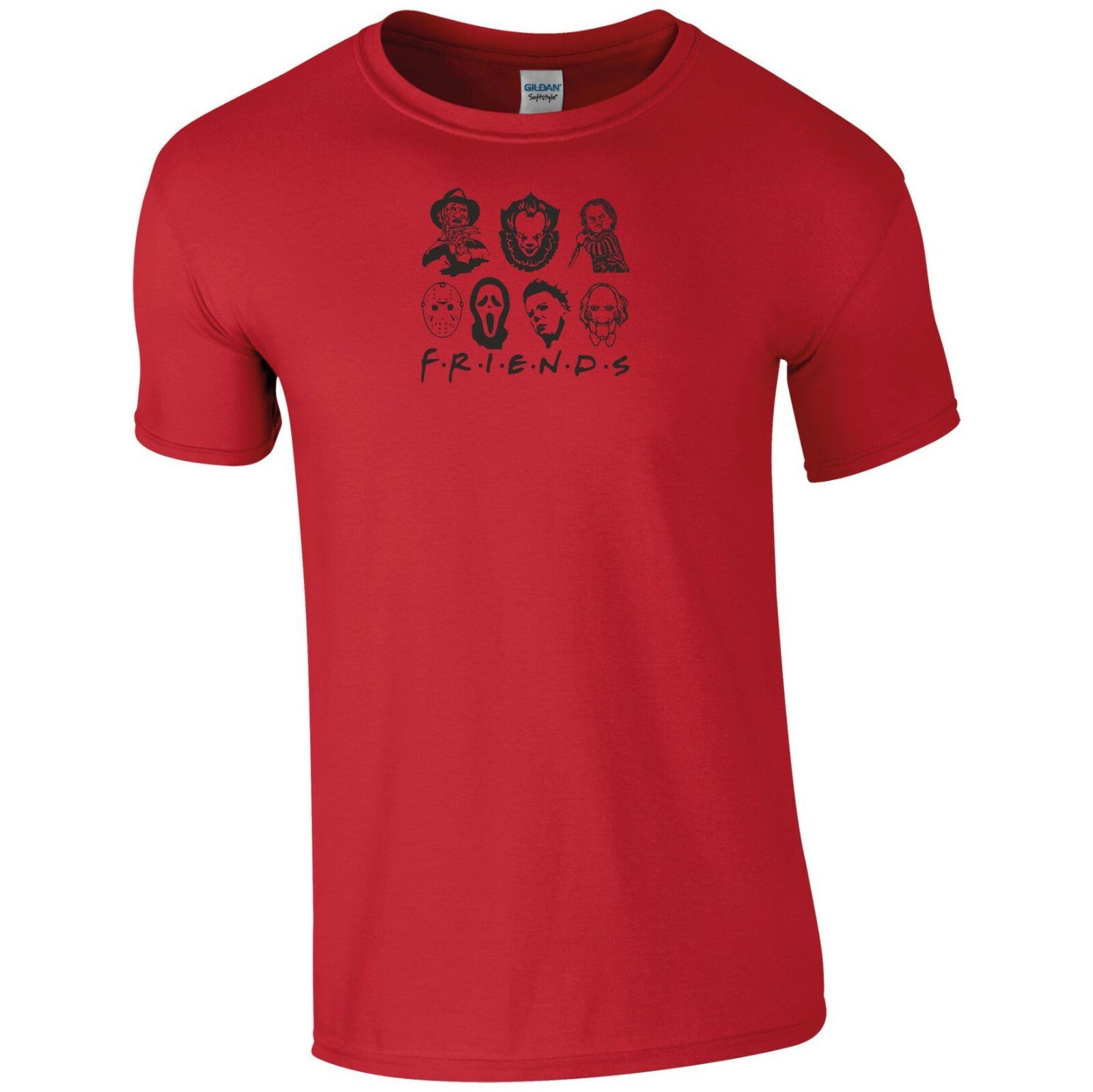 Halloween T Shirt Friends Scary Freddy Scream Saw Pennywise Chucky Men Tee Top