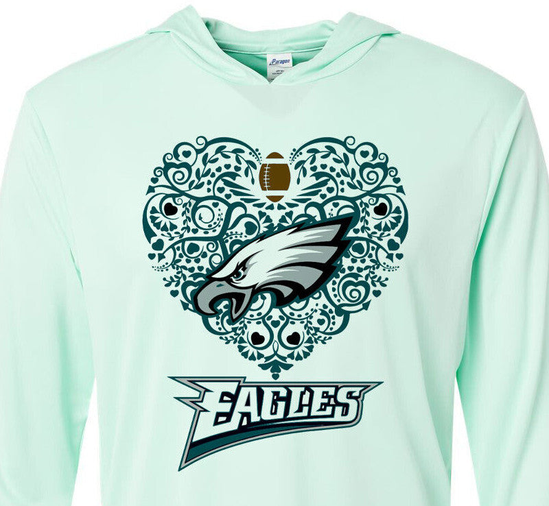 Heart of the Eagles - Philadephia - Fast Shipping - Lg Sleeve T-Shirt Hoodie